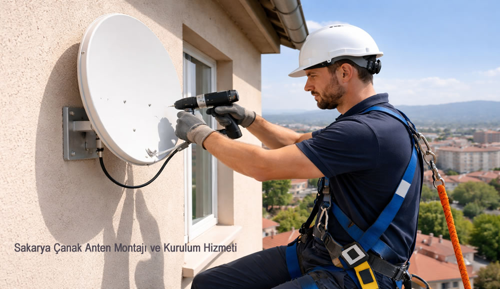 Sakarya Çanak Anten Montajı ve Kurulum Hizmeti Sakarya çanak anten servisi montaj işlemi yapan teknik ekip