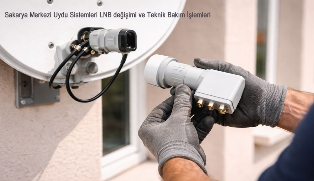 Sakarya LNB Değişimi ve Uydu Bakım Hizmeti Sakarya uydu servisi LNB değişimi ve teknik bakım işlemi